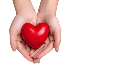 Obraz premium concept of love and support with heart in palms