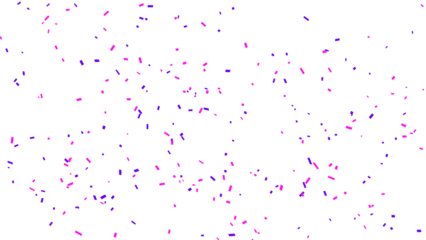 Whimsical confetti scattered across a bright white background, creating a festive and joyful atmosphere.