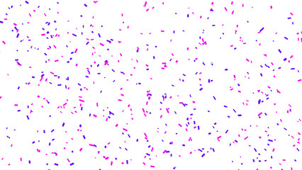 Vibrant confetti sprinkled across a clean white background, evoking a festive celebration.