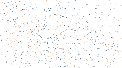 Abstract pattern of small colorful particles scattered on a white background, creating a festive and dynamic feel.