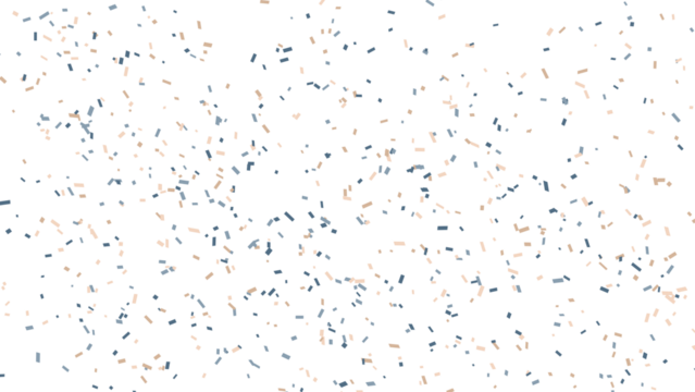 Abstract pattern of small colorful particles scattered on a white background, creating a festive and dynamic feel.