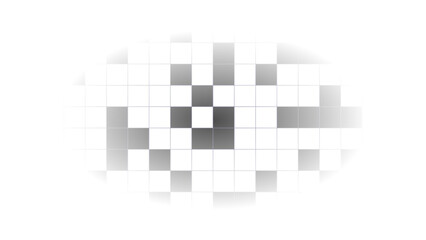 Abstract pixelated eye design with a futuristic, digital feel