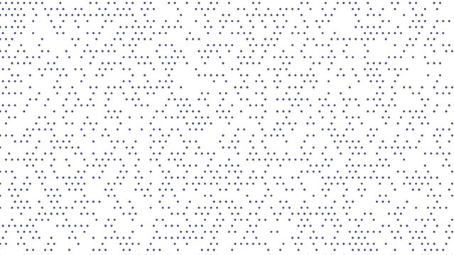 Abstract digital pattern of scattered dots on a white background, representing data or code
