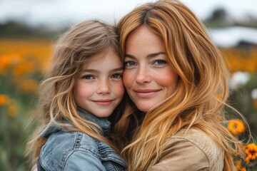 Obraz premium Joyful Mother and Daughter Sharing Special Mother’s Day Moments