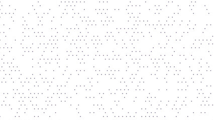 Abstract pattern of scattered small dots and numbers on white background