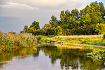 The Nida Valley. The meanders of the Nida River during the golden hour. Ponidzie. swietokrzyskie Province, Poland © krysek