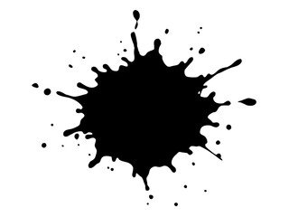 Black Ink Splashes & Splash black silhouette vector ,Splash icon