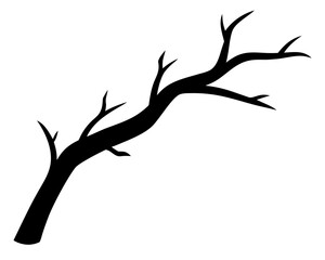 Dry Tree Branch  silhouette vector,Dry Tree icon vector © DesignbySufiya