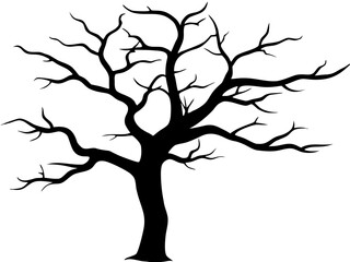 Dry Tree Branch  silhouette vector,Dry Tree icon vector