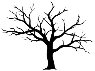 Dry Tree Branch  silhouette vector,Dry Tree icon vector