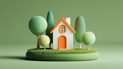 green house on the grass