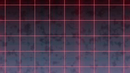 Red Infinite Neon Grid Zone Background VJ Loop laser red grid stars fog. Retrowave, synthwave looped animation laser outer space. Red 80s aesthetics. 80s retro futurism. Seamless loop technology