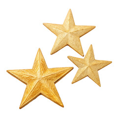 Stars isolated on transparent background  
