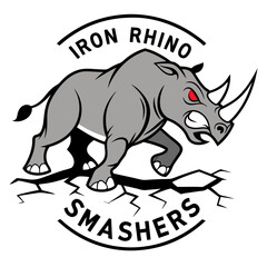 Naklejka premium rhino vector illustration