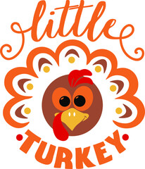 Little Turkey face svg