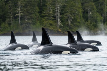 Group Killer Whales Emerge