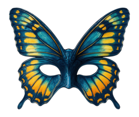Mask with a butterfly motif and delicate wings