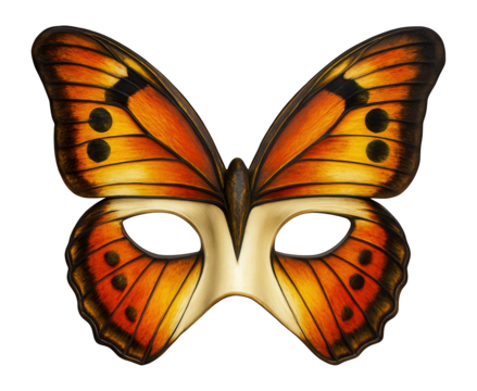Mask with a butterfly motif and elegant form
