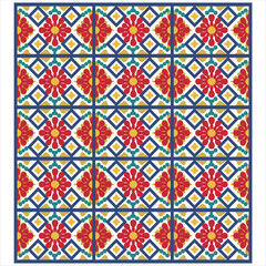 Vector ethnic ornament pattern. Flowers and colored lines. Elegant lines of royal floral ornamentation on a white background.
