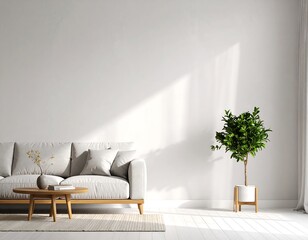 Bright, minimalist living room