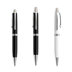 Fototapeta premium Writing essentials sleek pens displayed on clean surface office environment product photography