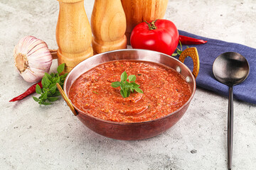Cold vegan tomato soup Gazpacho