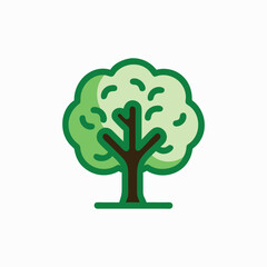 green tree icon vector template
