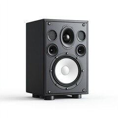 Obraz premium Powerful speaker setup home studio product design modern environment close-up view audio innovation