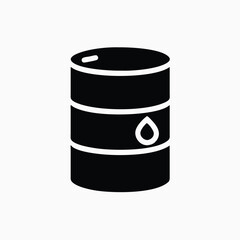 oil barrel black icon vector template