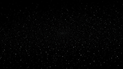 Abstract background of sparkling lights on a dark black canvas