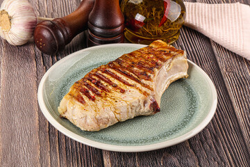 Tasty hot grilled pork loin