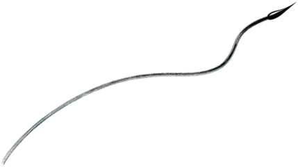 Abstract Silver Line Design on Transparent Background