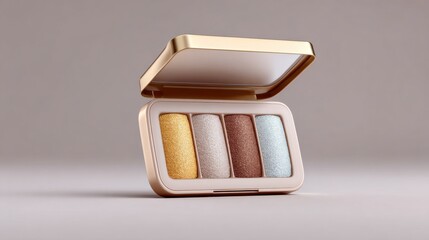 A makeup palette with four different colors