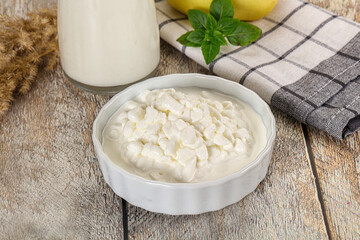 Grain cottage cheese with sour