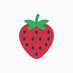 strawberry icon vector design template in white background