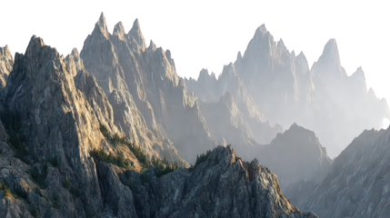 Majestic Mountain Peaks at Sunrise