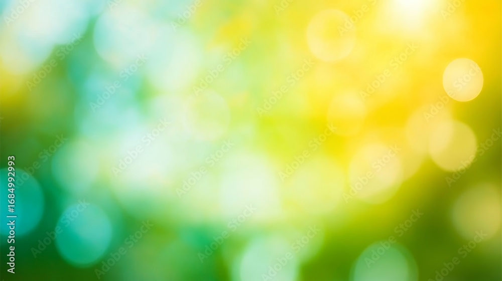 Canvas Prints radiant spring day backdrop with bokeh lights and soft green shades for elegant art presentations