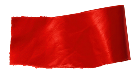 Ripped edge of a red gift wrap paper