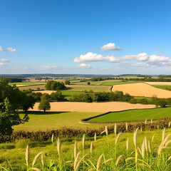 Obraz premium Countryside landscape view of England