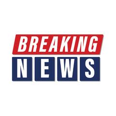 Breaking News Alert Banner – Bold Red and Blue Headline Template
