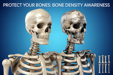 Discover the stark difference between healthy and compromised bone density, raising vital awareness for skeletal health and preventative care.