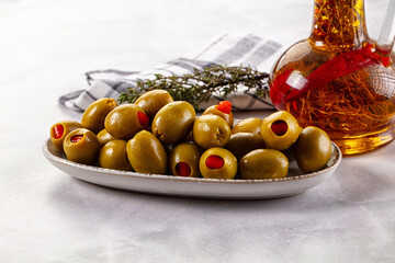 Greek olives stuffed red pepper