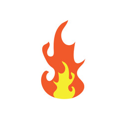 fire logo icon illustration flat