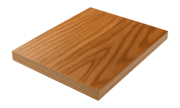 Plywood panel with multiple layers and smooth surface