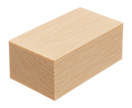 Balsa wood block with ultra-lightweight and soft appearance