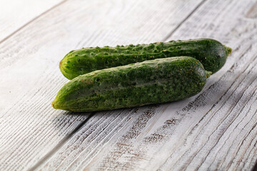 Raw fresh ripe green cucucmbers