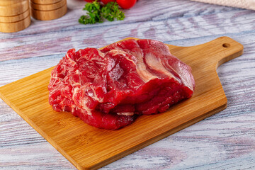 Raw beef cut uncooked fillet