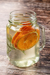 Orange cold lemonade with tarragon