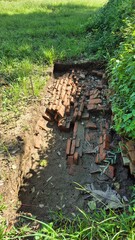 The remains of an ancient building in Laos, Wat Phra That Nang Lao