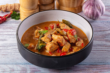 Thai Tom Yum soup with chicken